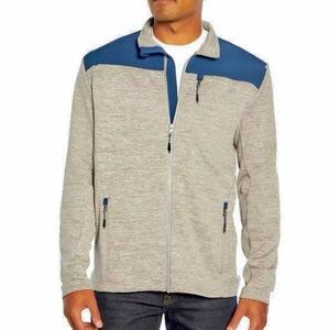 Orvis Men's Bonded Mesh Full-Zip Jacket Heather Gray/Navy size XL